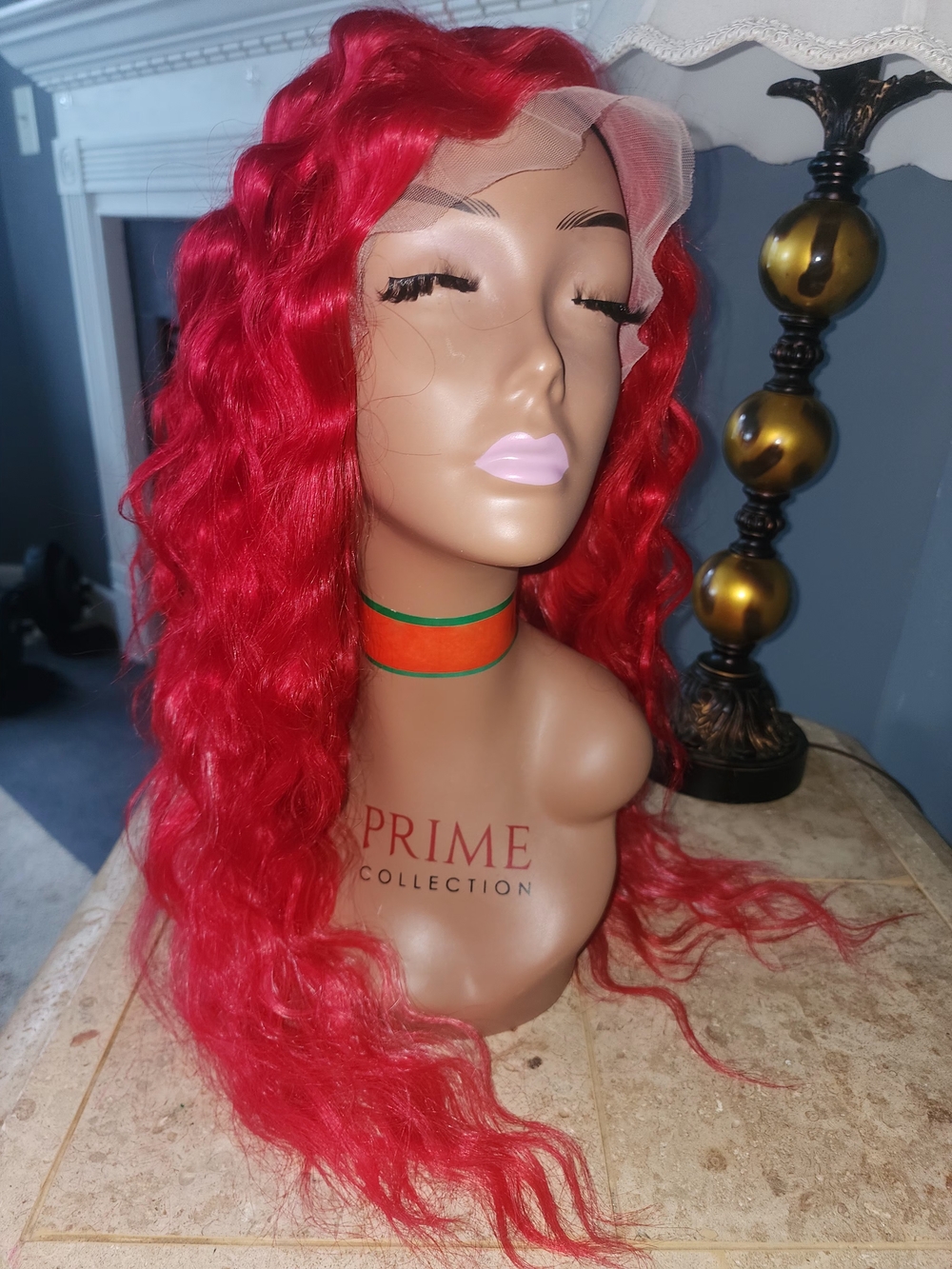Pure Collection Vibrant Scarlet Wavy Lace Front Wig